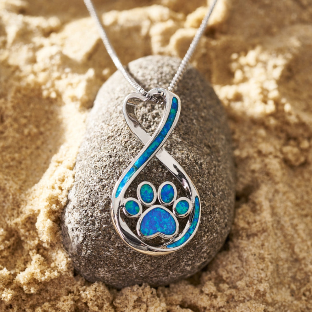 Ocean Paw Pendant in Silver