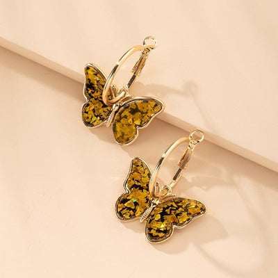 Hand Painted Butterfly Earrings