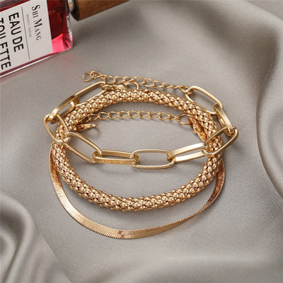Pack 3 Gold Bracelets