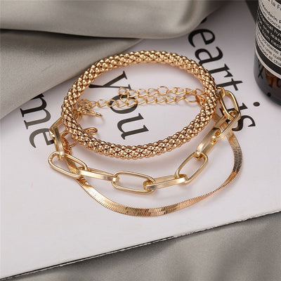 Pack 3 Gold Bracelets