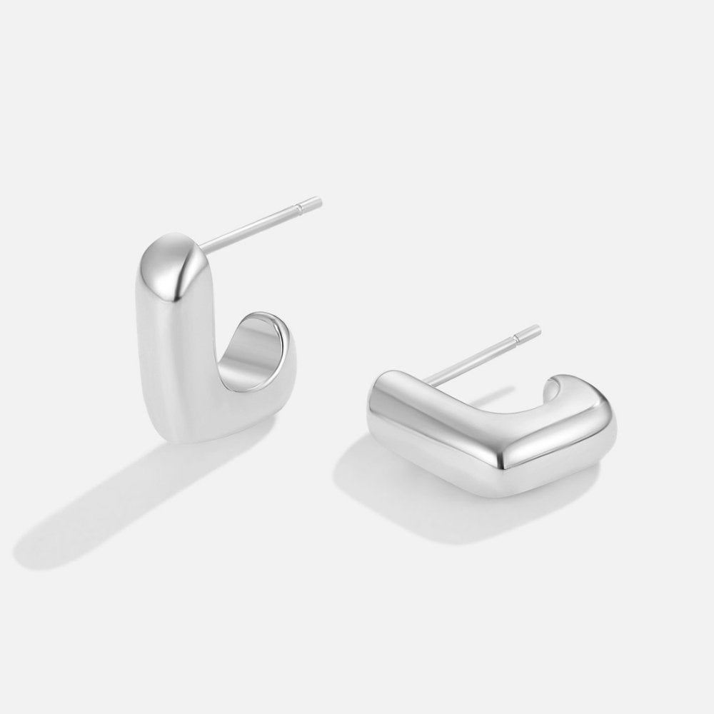 Alice Quadrat Hoop Gold Earrings