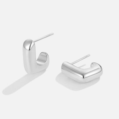 Alice Quadrat Hoop Gold Earrings