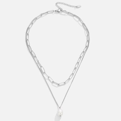 Angela Pearls Silver Necklace