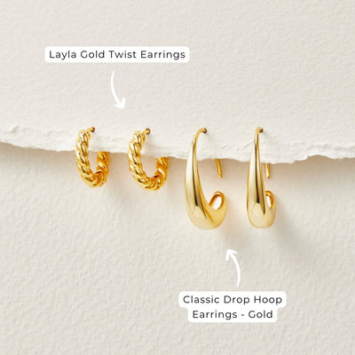 Drop Hoop Earrings