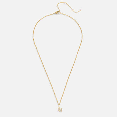 Crystal Letter Charm Necklace