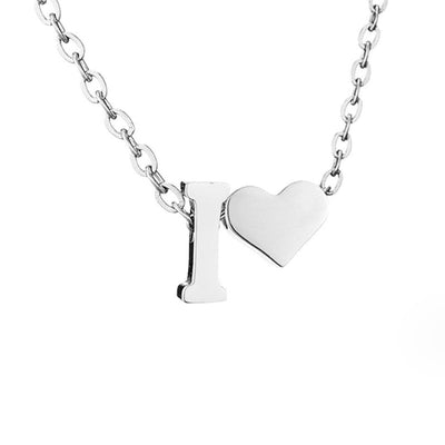 Eternal Love & Letter Silver Necklace