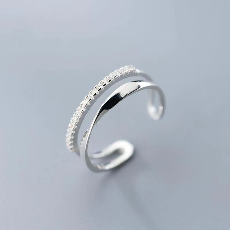 Adjustable Dainty Soft Silver ring