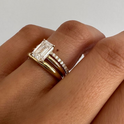 Elegant Simple Zirconia Ring Set