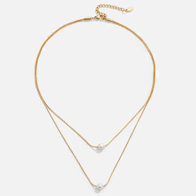 Layered Necklace with Freshwater Pearls
