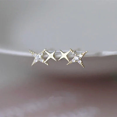 Star Stud with Zirconia in Gold