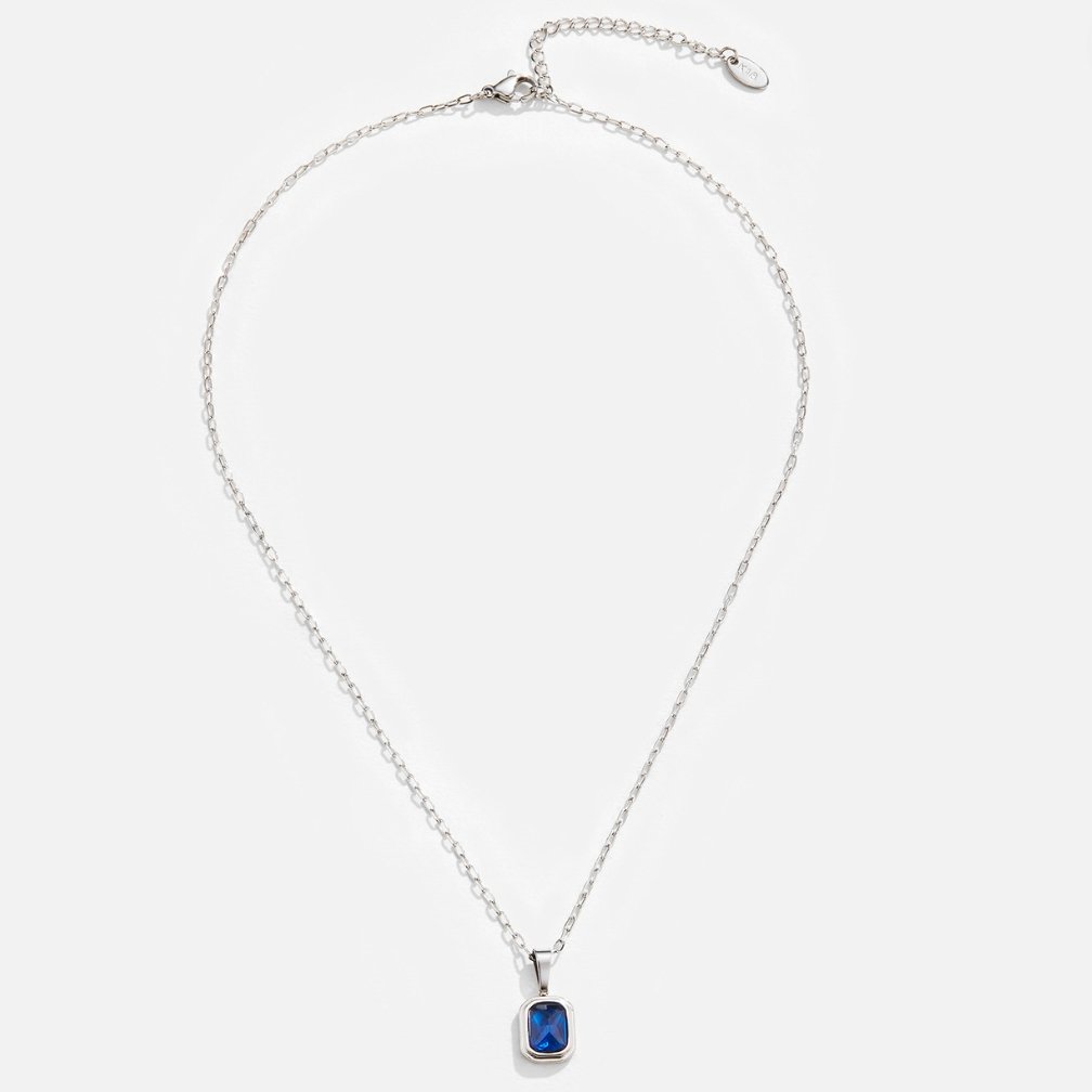 Ocean Blue Pendant Silver Chain