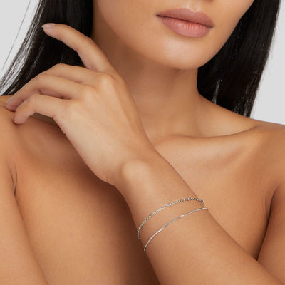 Pia Silver Layers Bracelet