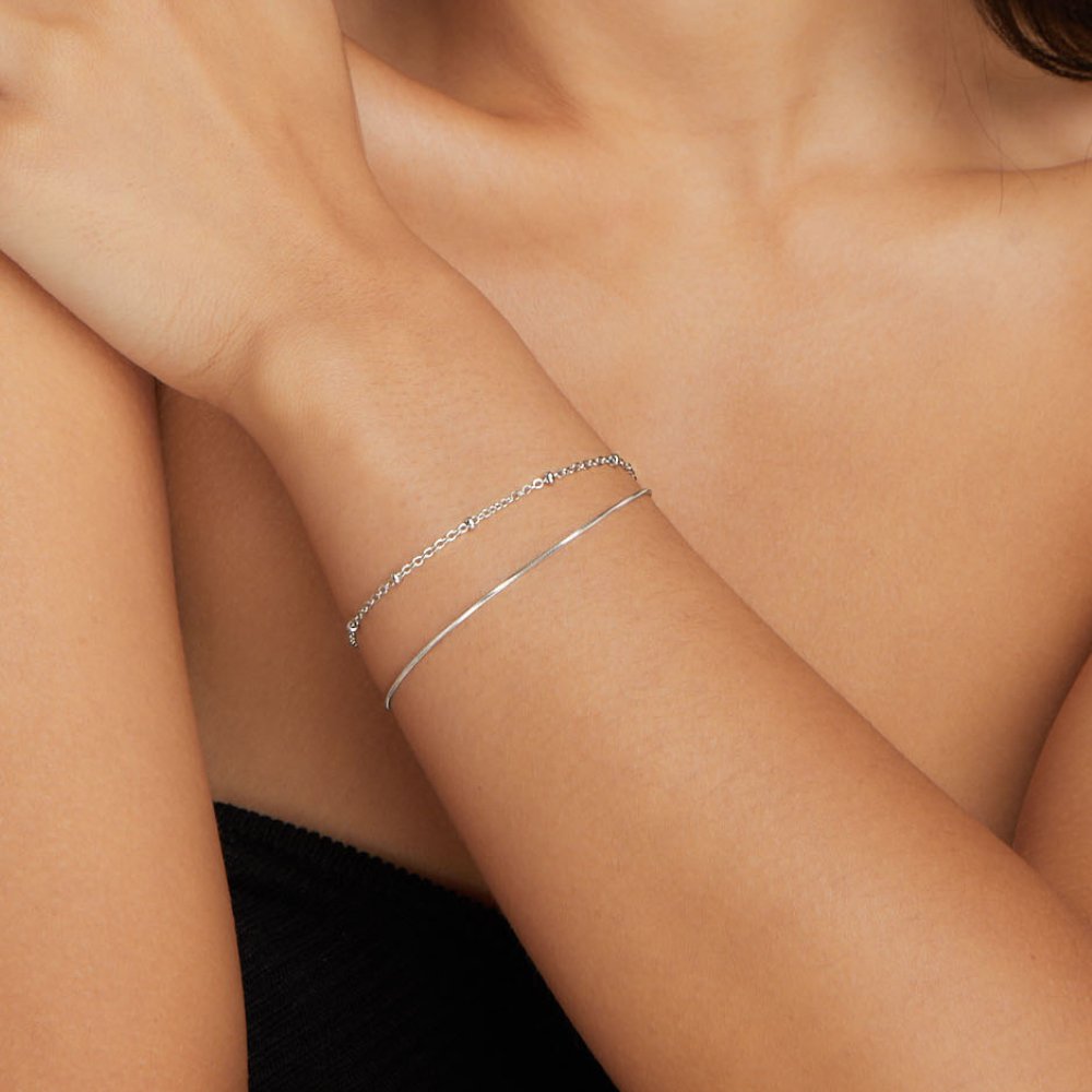 Pia Silver Layers Bracelet