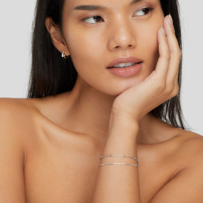 Pia Silver Layers Bracelet