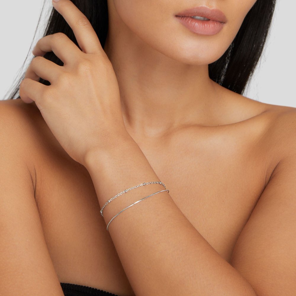 Pia Silver Layers Bracelet