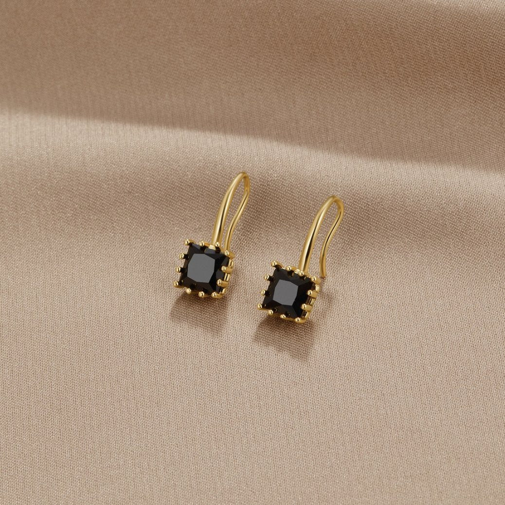 Dark Crystal Drop Earrings