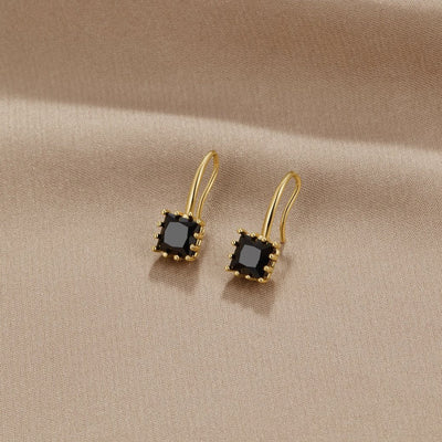 Dark Crystal Drop Earrings