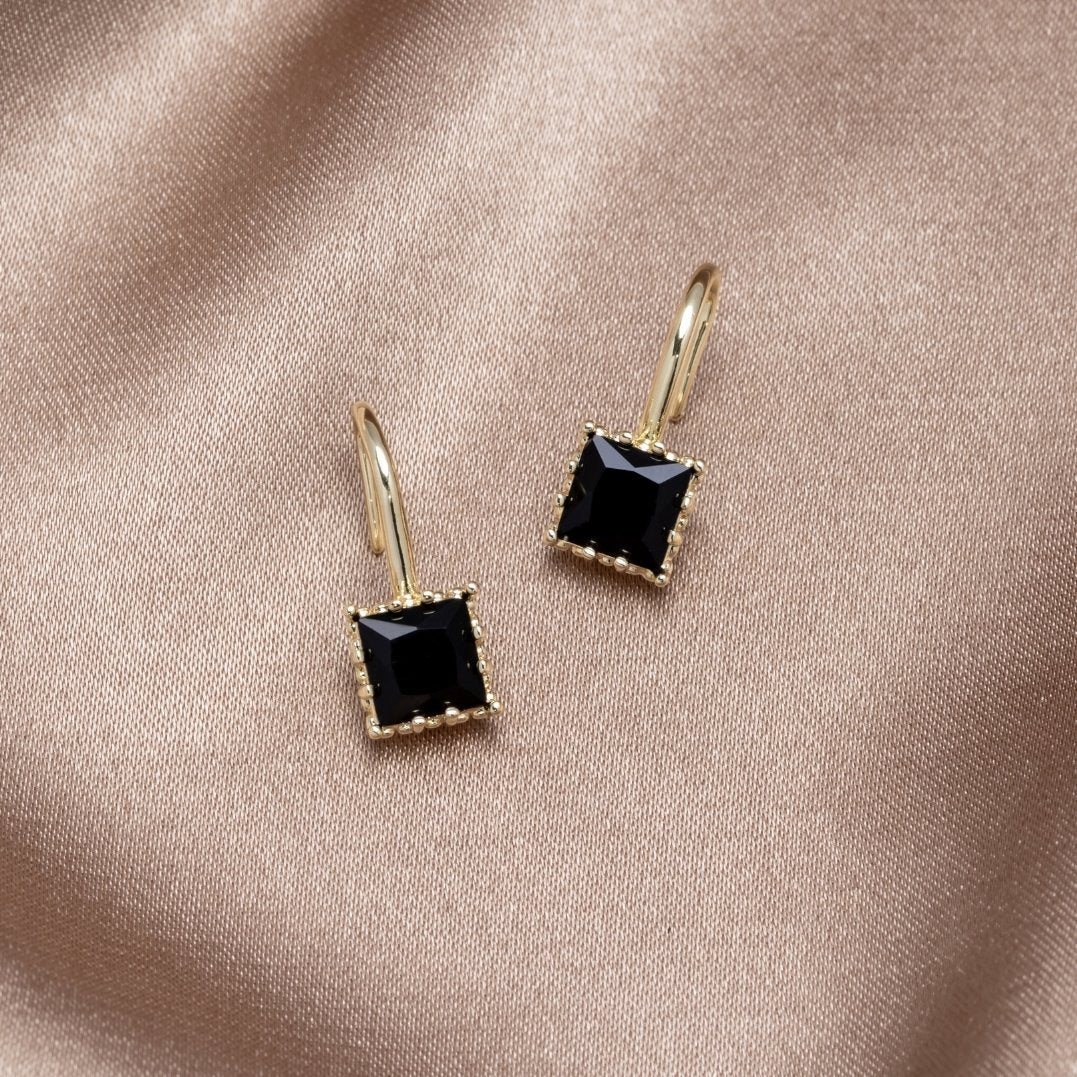 Dark Crystal Drop Earrings