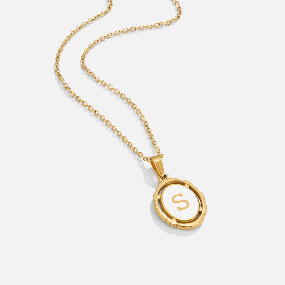 Classy Gold Letter Necklace
